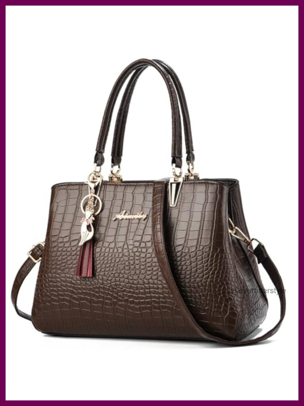 PU Leather Satchel Handbag Crossbody Shoulder Bag Tote
